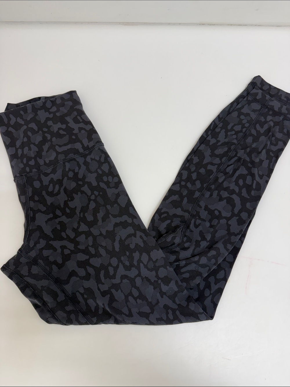 Lululemon Dark Charcoal Leopard Print Leggings